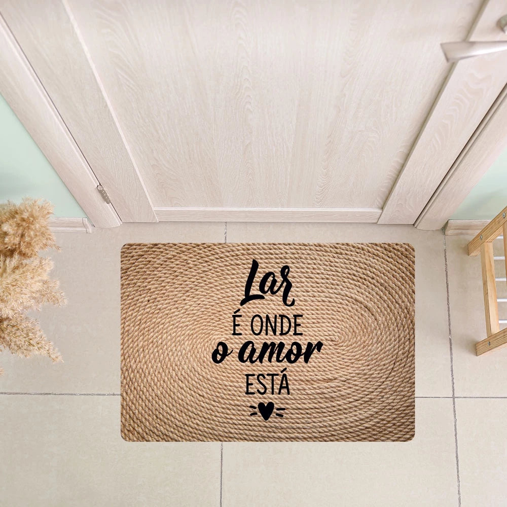 Tapete Capacho de Porta Bem-Vindo 40x60cm – Estampas Modernas e Base Antiderrapante