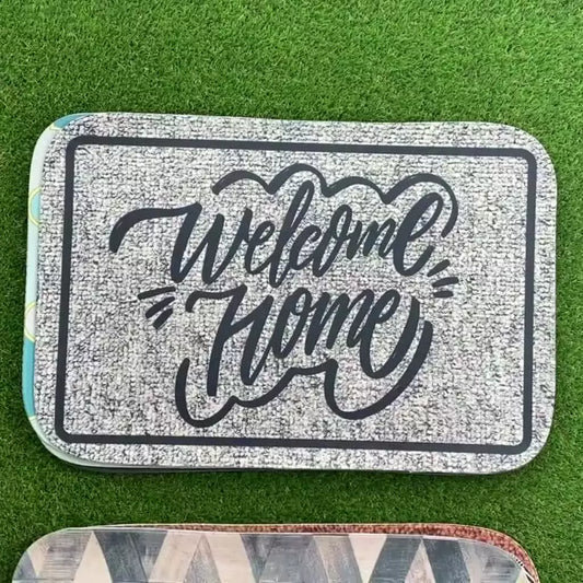 Tapete Capacho de Porta Bem-Vindo 40x60cm – Estampas Modernas e Base Antiderrapante