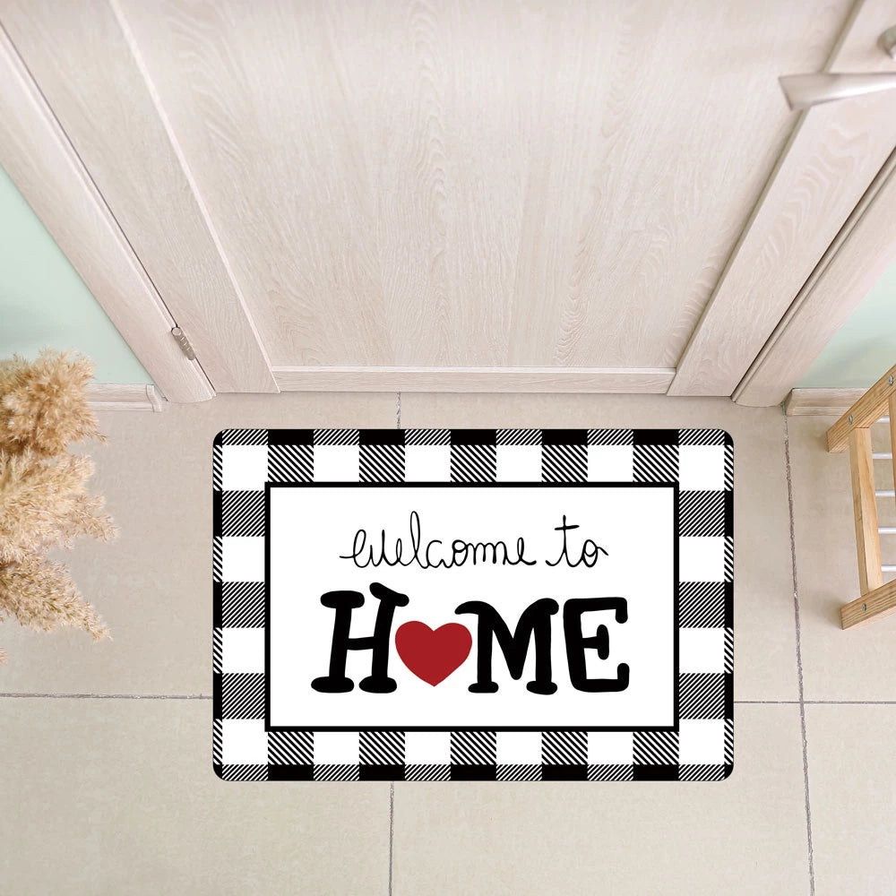 Tapete Capacho de Porta Bem-Vindo 40x60cm – Estampas Modernas e Base Antiderrapante