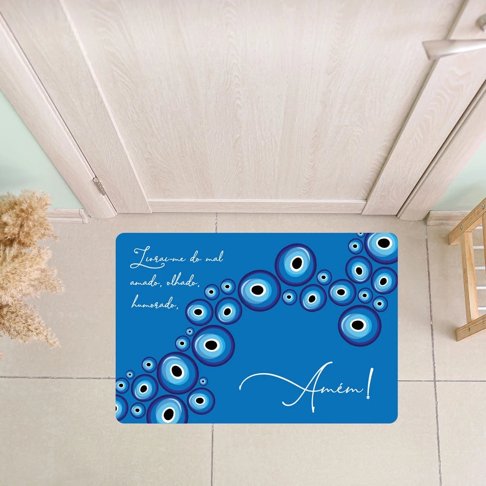 Tapete Capacho de Porta Bem-Vindo 40x60cm – Estampas Modernas e Base Antiderrapante