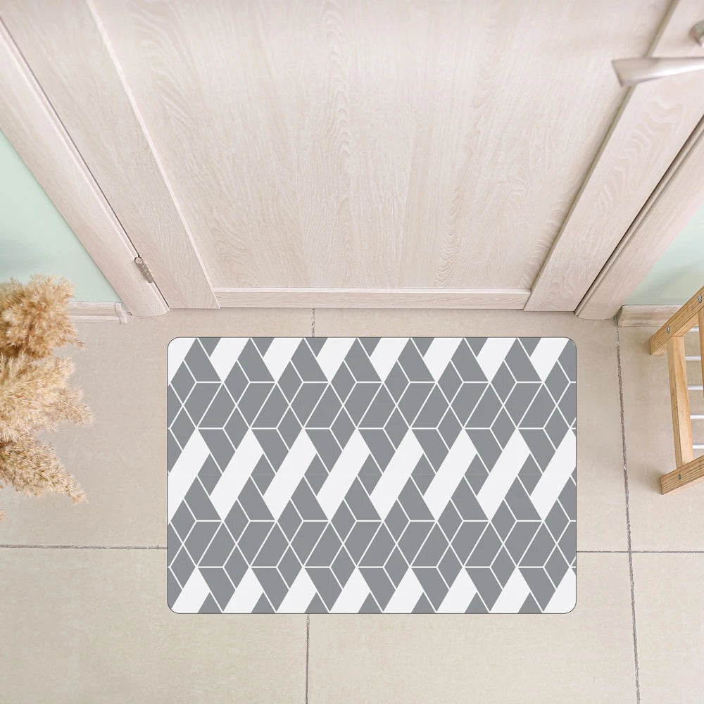 Tapete Capacho de Porta Bem-Vindo 40x60cm – Estampas Modernas e Base Antiderrapante