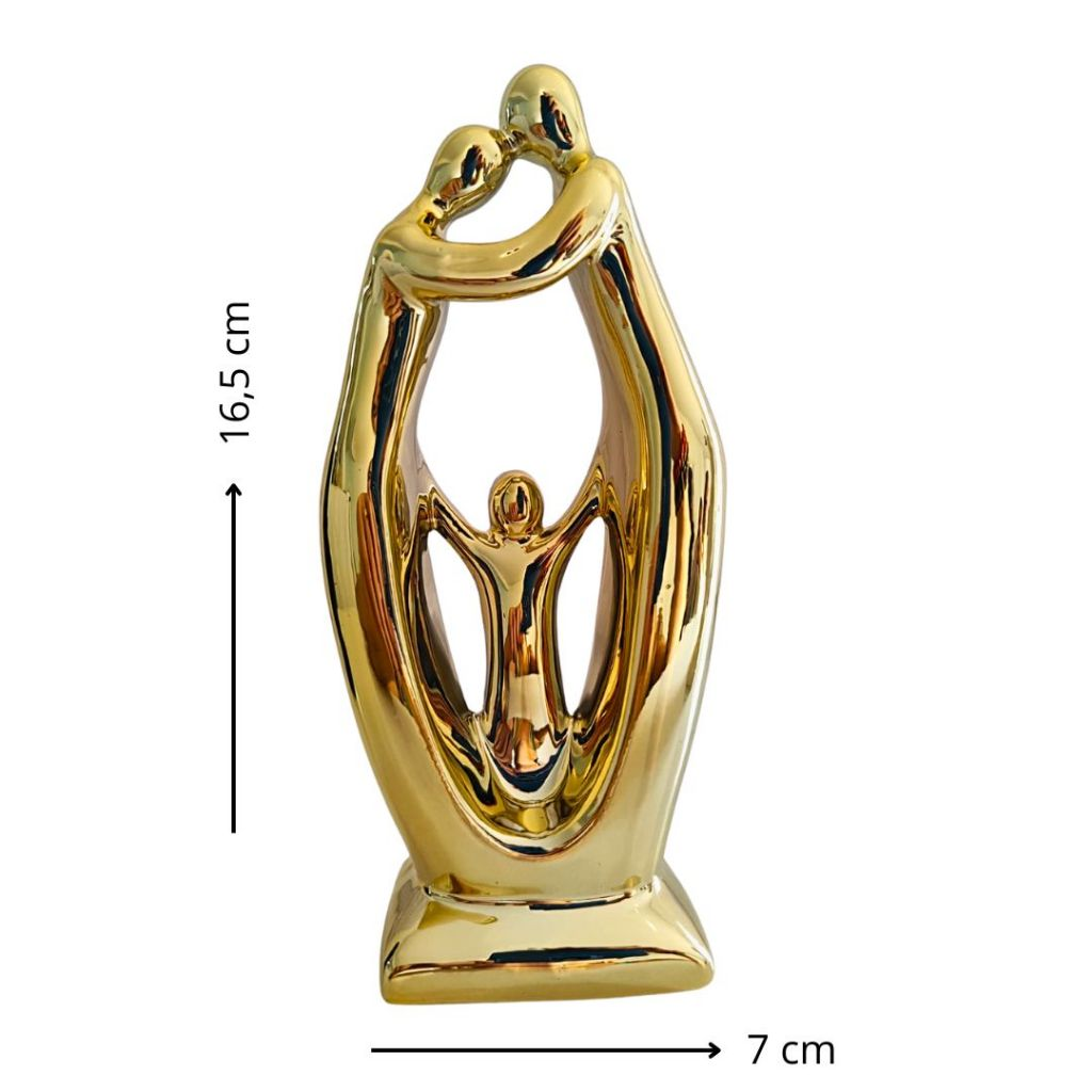 Escultura Decorativa Família – Pai, Mãe e Filho