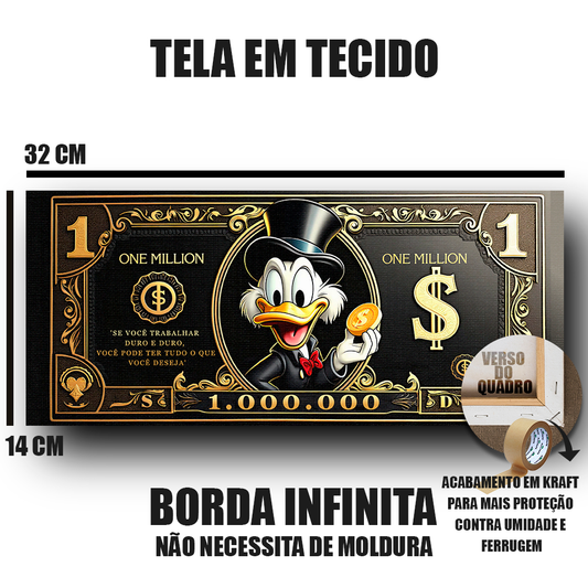 Quadro Decorativo Cédula Milhão – Estilo Magnata | Arte Exclusiva para Sala, Quarto e Escritório