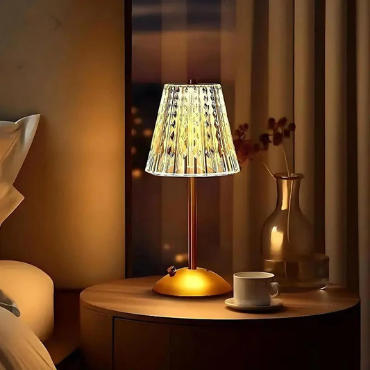 Luminária Abajur de mesa Com 3 cores LED Regulável Recarregável