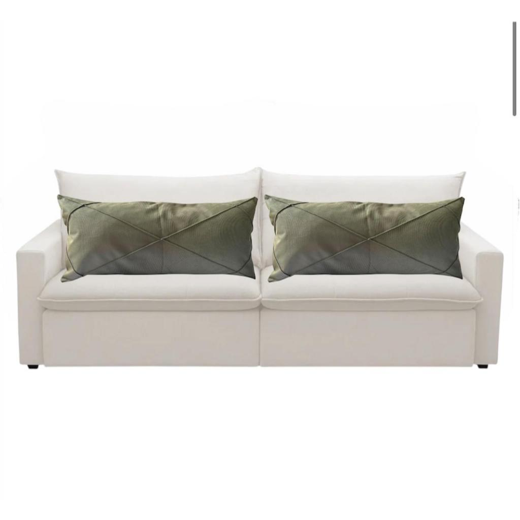 Kit 02 Almofadas Baguete Retangular Grande Cheia em Suede Drapeada – 70cm x 30cm