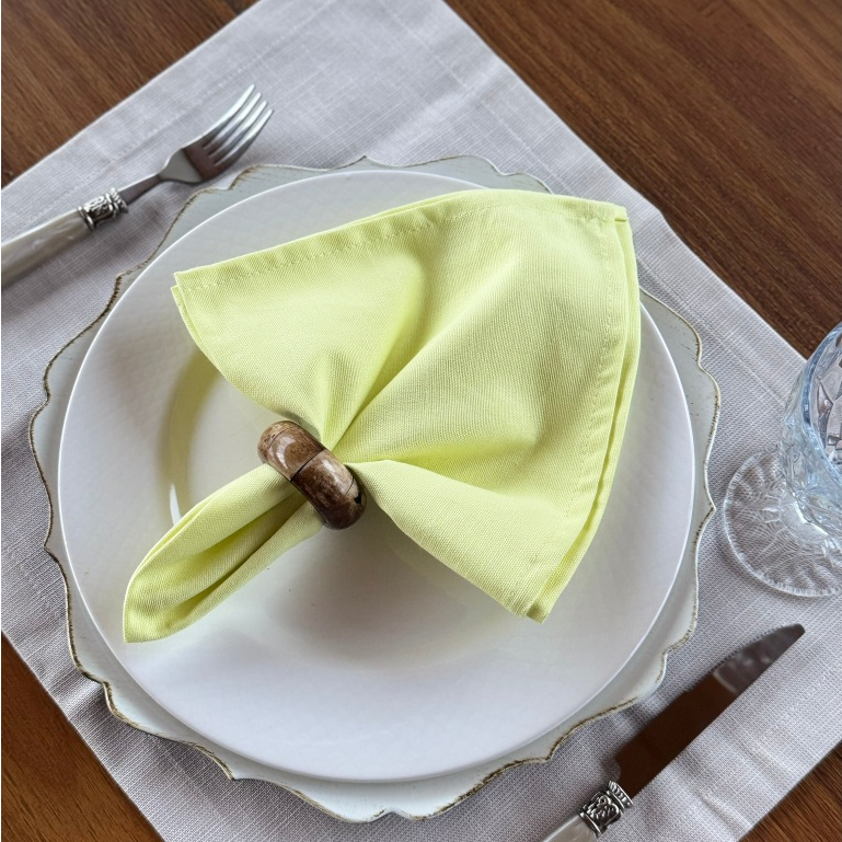 Kit 4 Guardanapos de Algodão Premium 35x35 cm com Bainha – Mesa Posta Elegante