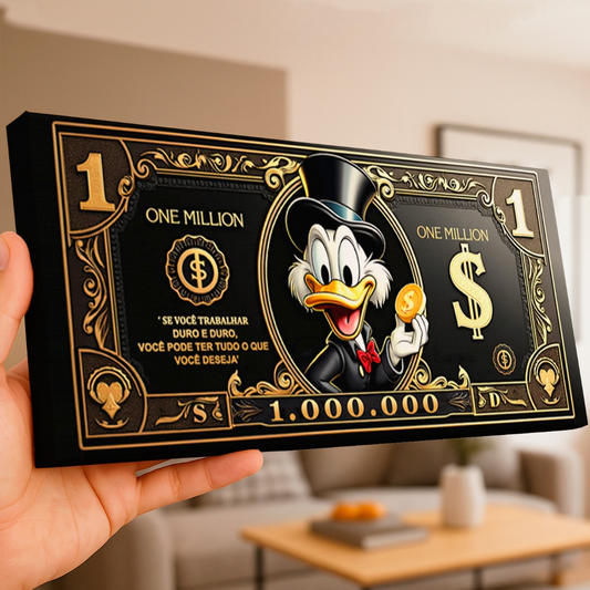 Quadro Decorativo Cédula Milhão – Estilo Magnata | Arte Exclusiva para Sala, Quarto e Escritório