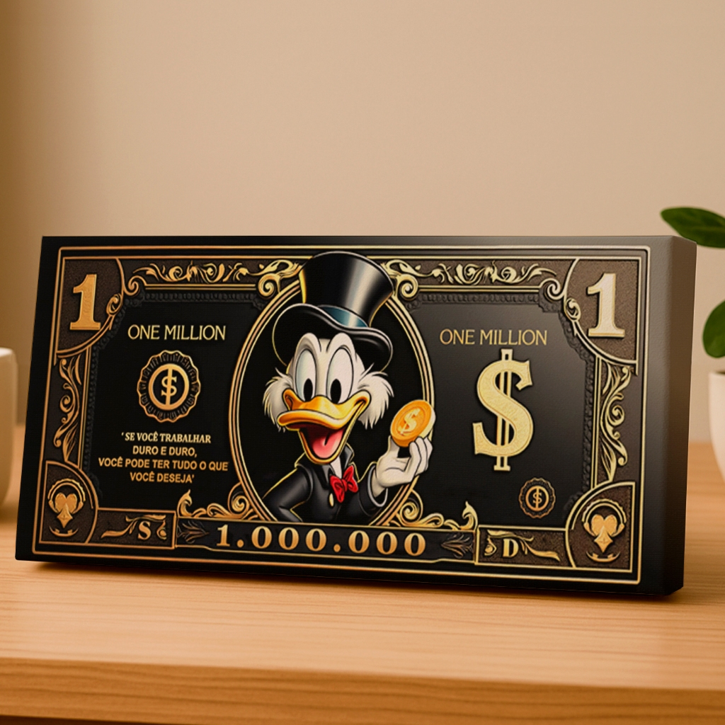 Quadro Decorativo Cédula Milhão – Estilo Magnata | Arte Exclusiva para Sala, Quarto e Escritório