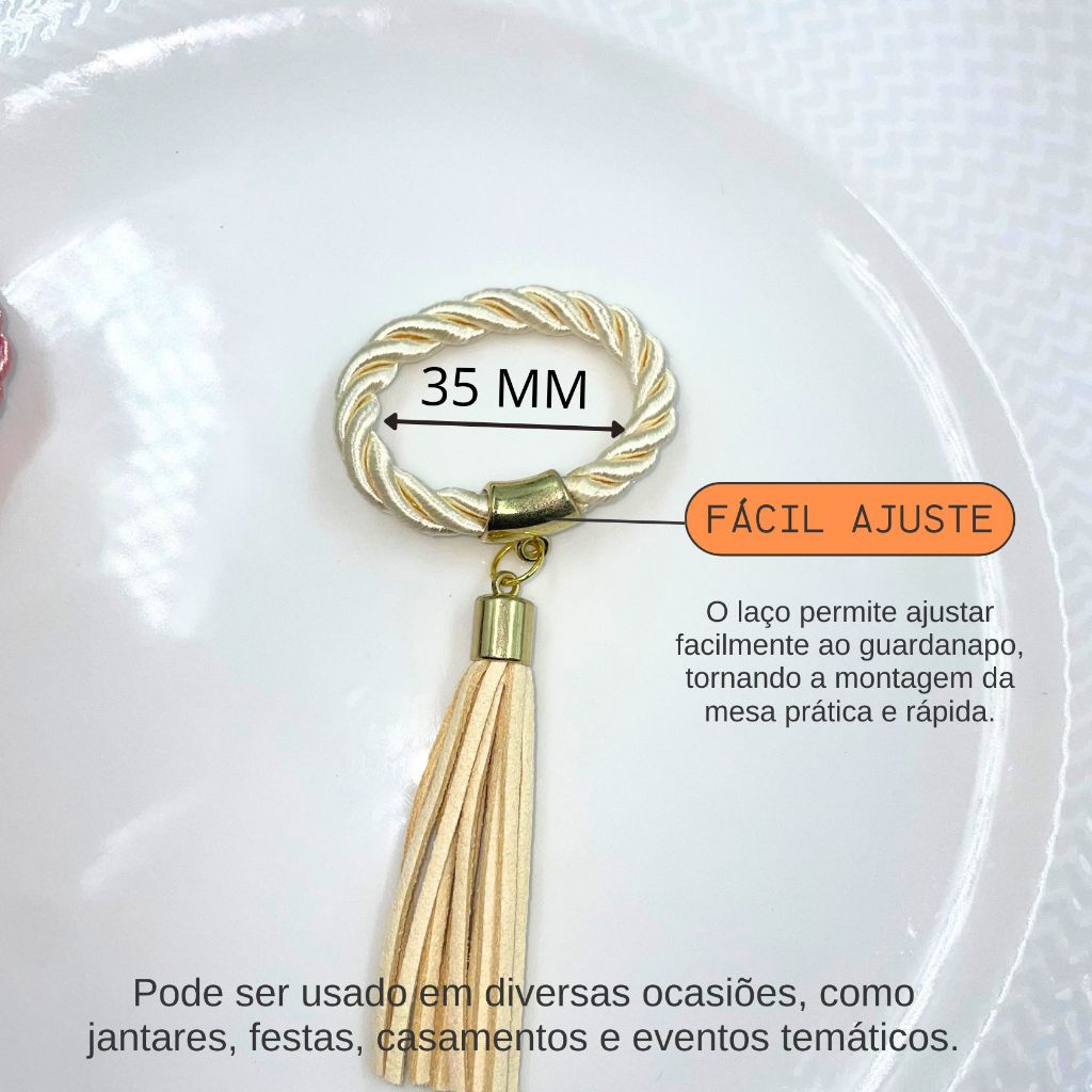 Kit Porta Guardanapo com Tassel – Mesa Posta com Sofisticação