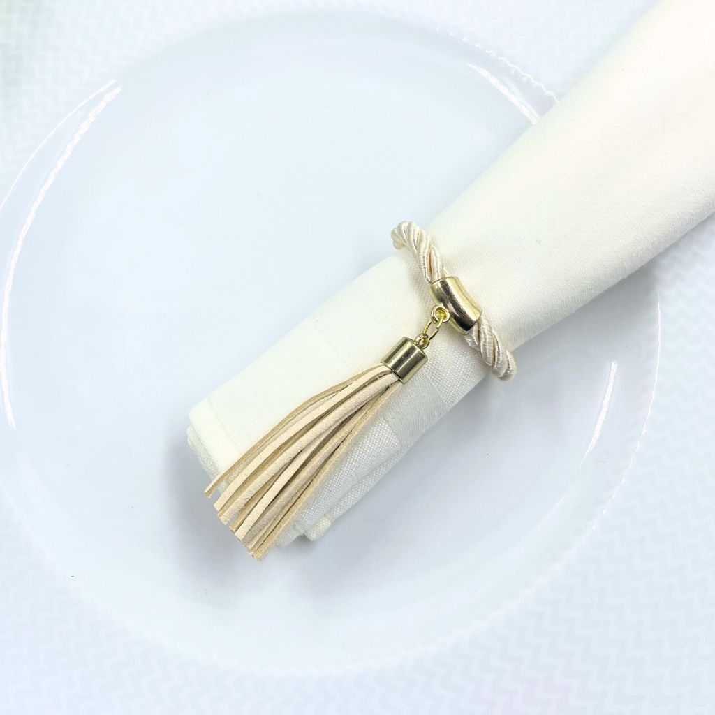 Kit Porta Guardanapo com Tassel – Mesa Posta com Sofisticação
