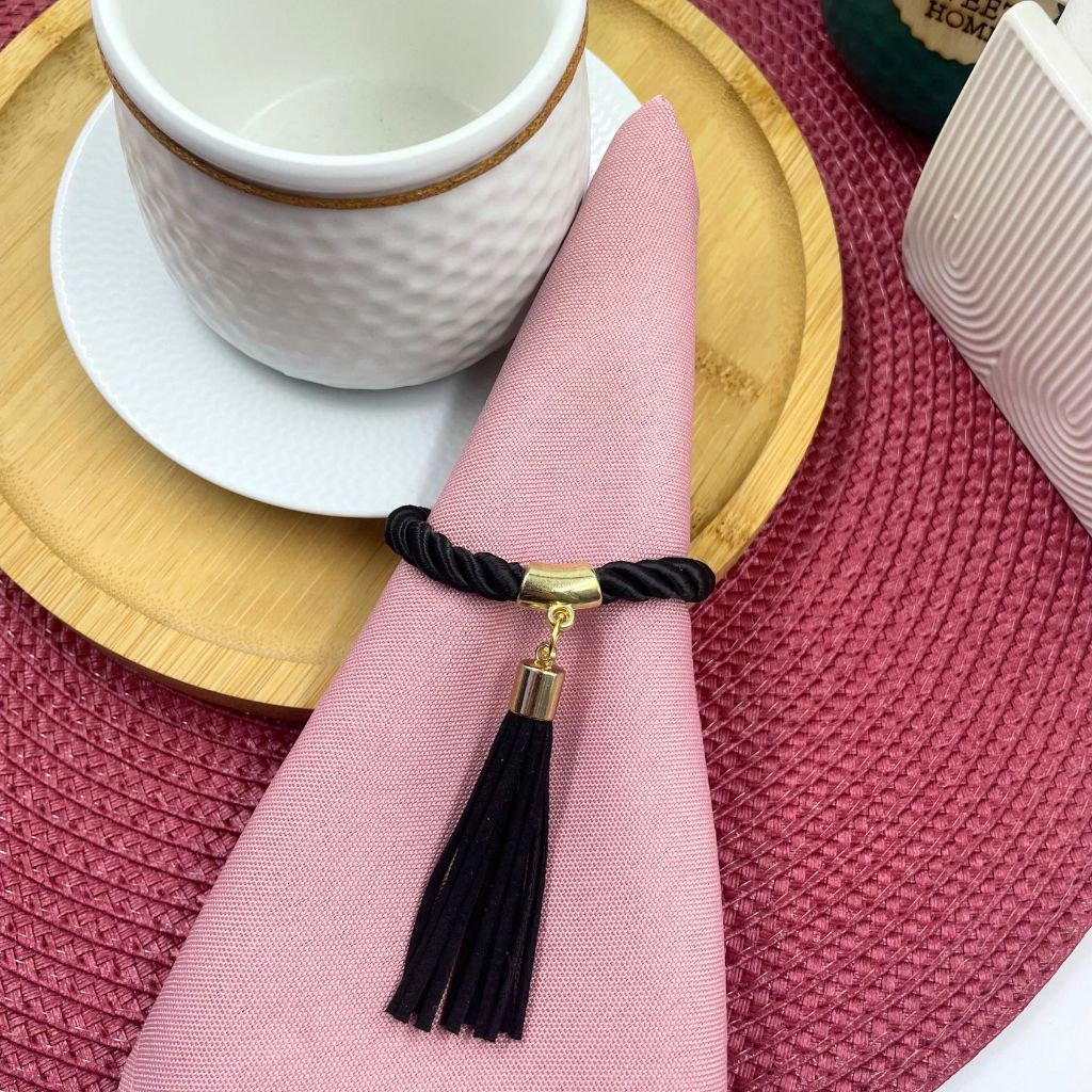 Kit Porta Guardanapo com Tassel – Mesa Posta com Sofisticação