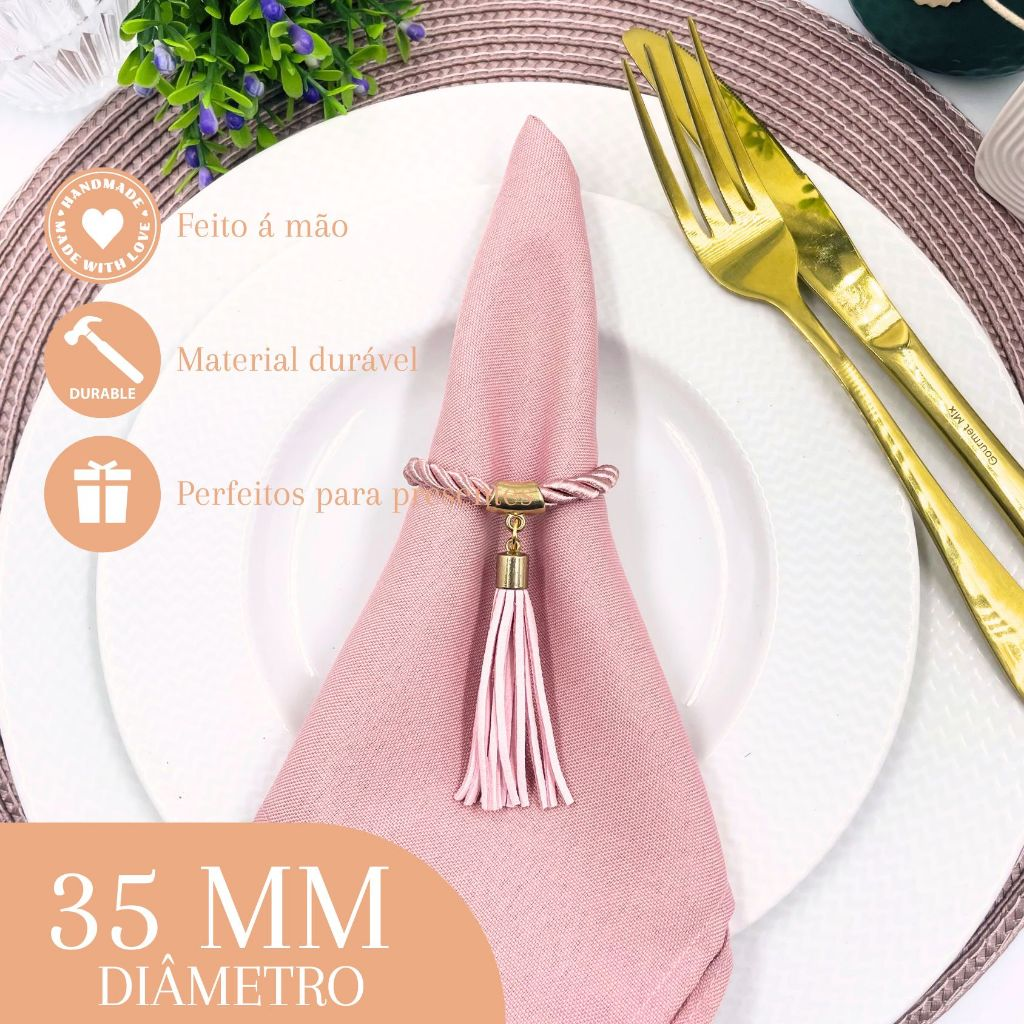 Kit Porta Guardanapo com Tassel – Mesa Posta com Sofisticação