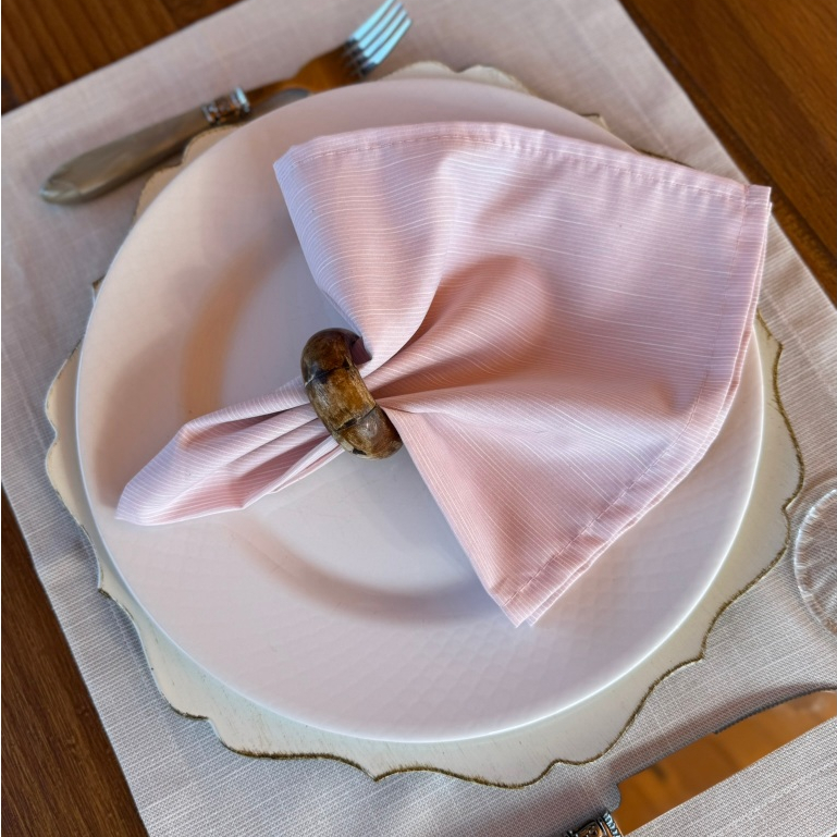 Kit 4 Guardanapos de Algodão Premium 35x35 cm com Bainha – Mesa Posta Elegante