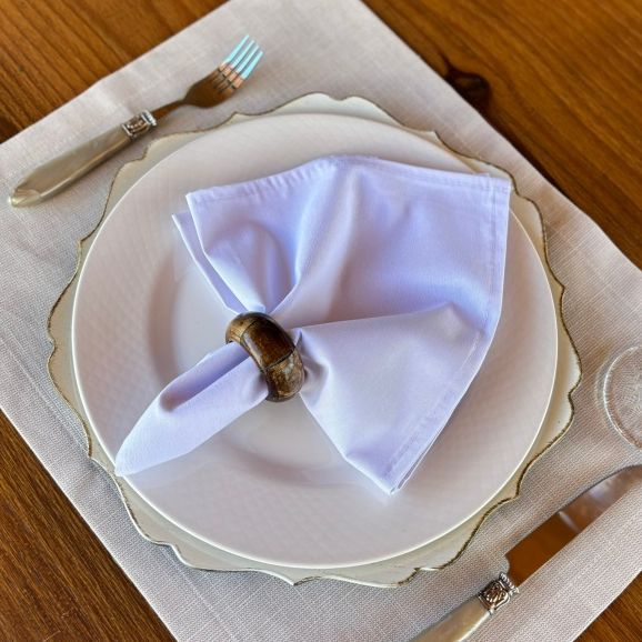 Kit 4 Guardanapos de Algodão Premium 35x35 cm com Bainha – Mesa Posta Elegante