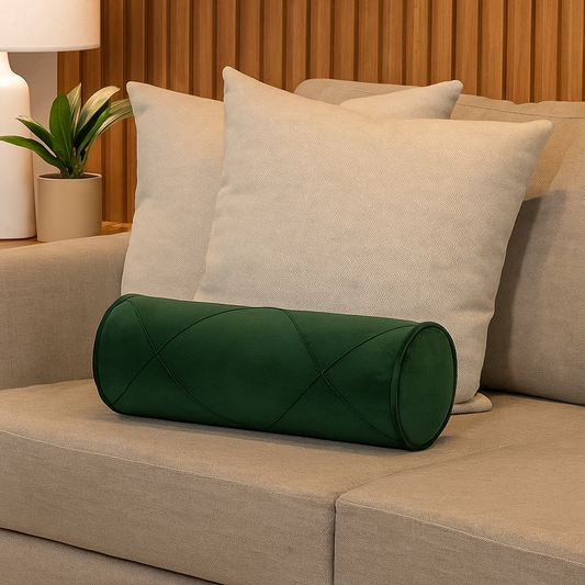 Almofada Rolinho Decorativo 50cm em Suede Aveludado com Enchimento – Luxo e Conforto para Sofá, Cama ou Poltrona