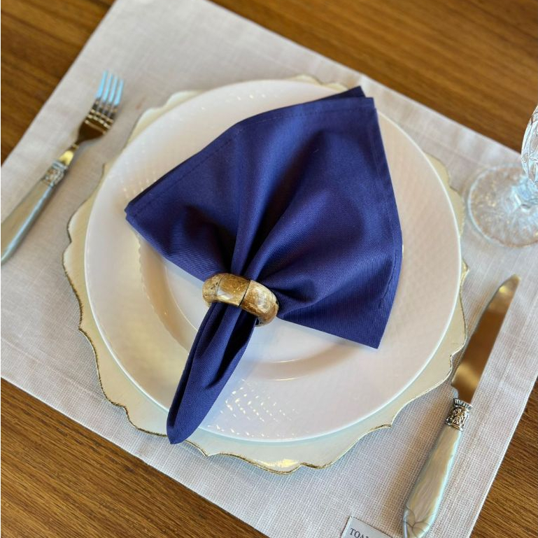 Kit 4 Guardanapos de Algodão Premium 35x35 cm com Bainha – Mesa Posta Elegante