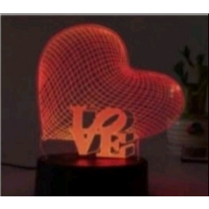 Luminária Decorativa de Mesa LED 3D – Luz Noturna Criativa e Moderna