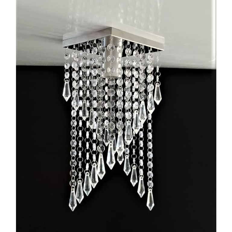 Lustre Plafon Dourado de Teto – Luminária Decorativa para Sala, Quarto ou Cozinha | Bivolt
