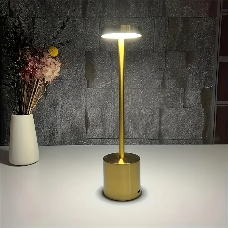 Luminária de Mesa Dumbbell Touch Luxuosa – 3 Tons de LED