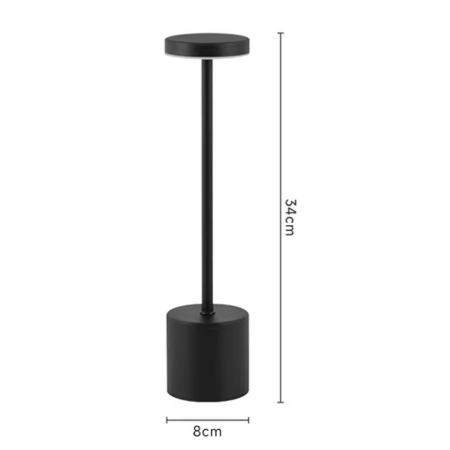Luminária de Mesa Dumbbell Touch Luxuosa – 3 Tons de LED