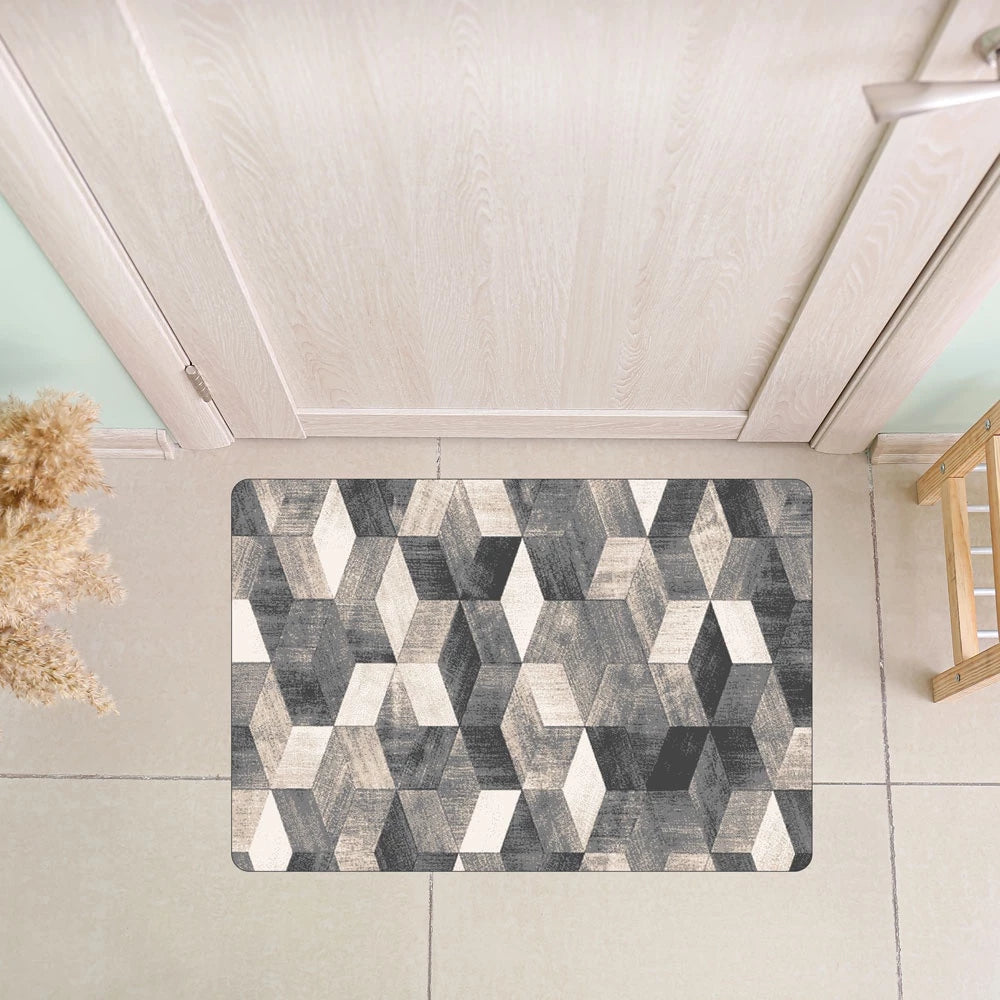Tapete Capacho de Porta Bem-Vindo 40x60cm – Estampas Modernas e Base Antiderrapante