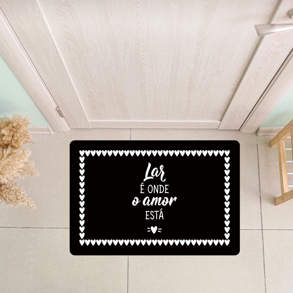 Tapete Capacho de Porta Bem-Vindo 40x60cm – Estampas Modernas e Base Antiderrapante