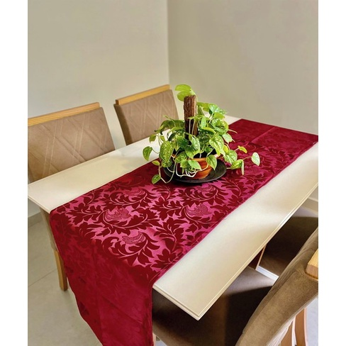 Caminho Trilho de Mesa Jacquard Luxo – 6 Lugares 1,40m x 0,40