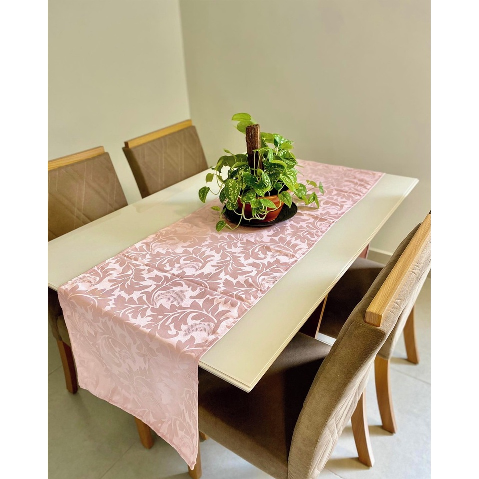 Caminho Trilho de Mesa Jacquard Luxo – 6 Lugares 1,40m x 0,40