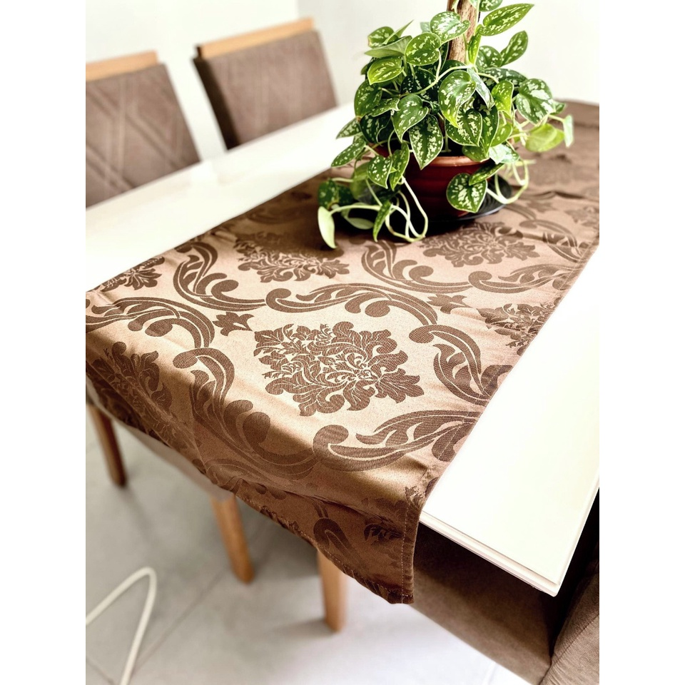 Caminho Trilho de Mesa Jacquard Luxo – 6 Lugares 1,40m x 0,40