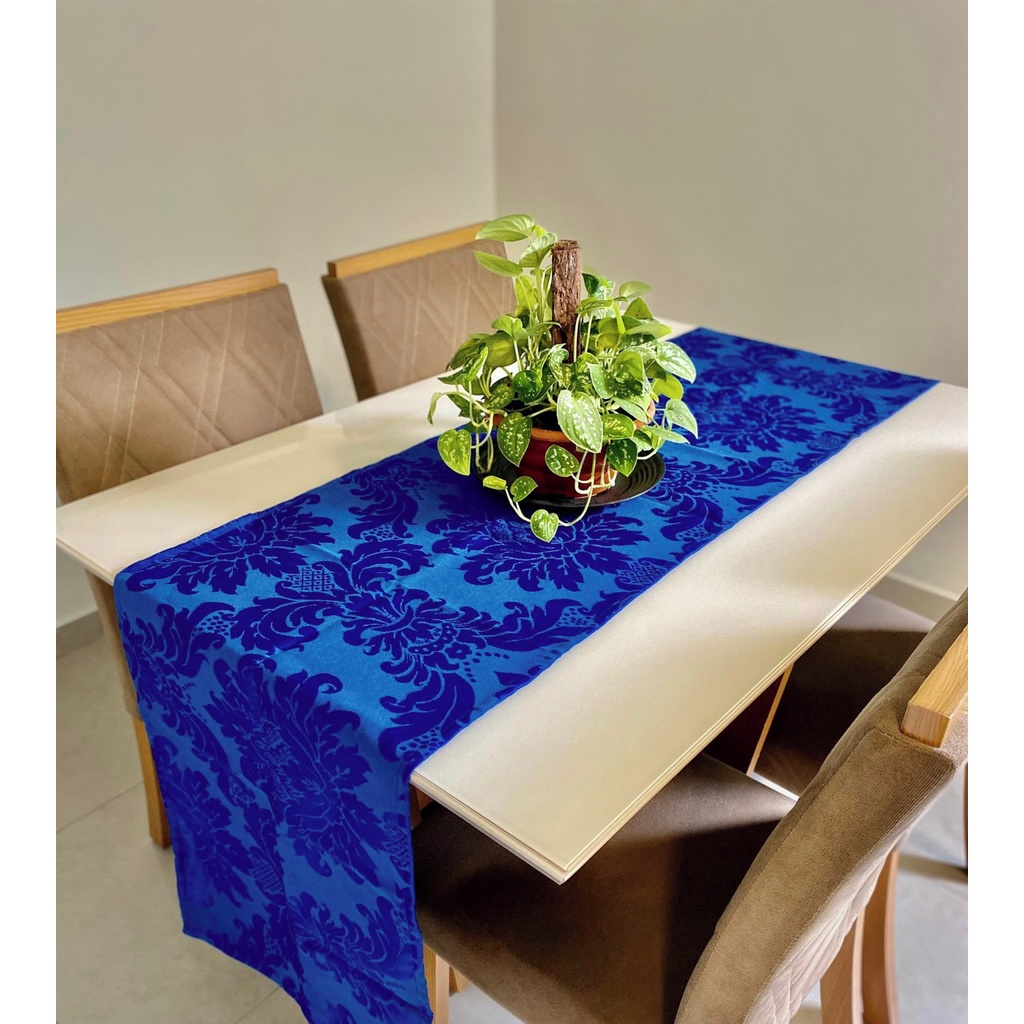 Caminho Trilho de Mesa Jacquard Luxo – 6 Lugares 1,40m x 0,40