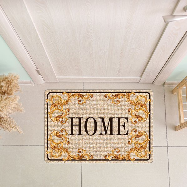 Tapete Capacho de Porta Bem-Vindo 40x60cm – Estampas Modernas e Base Antiderrapante