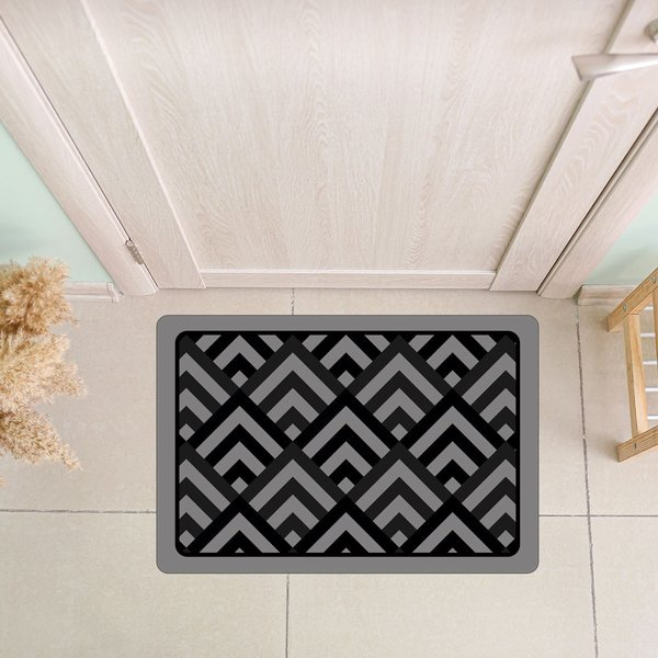 Tapete Capacho de Porta Bem-Vindo 40x60cm – Estampas Modernas e Base Antiderrapante