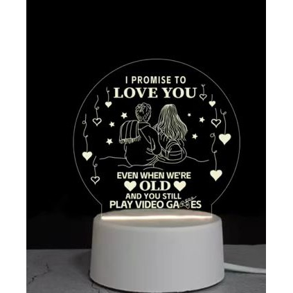 Luminária Decorativa de Mesa LED 3D – Luz Noturna Criativa e Moderna