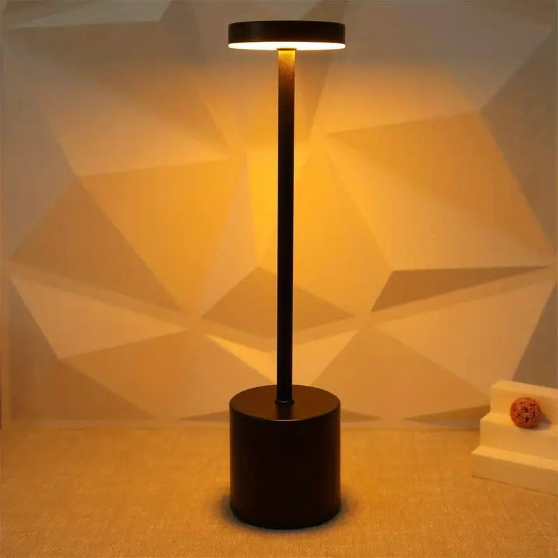 Luminária de Mesa Dumbbell Touch Luxuosa – 3 Tons de LED