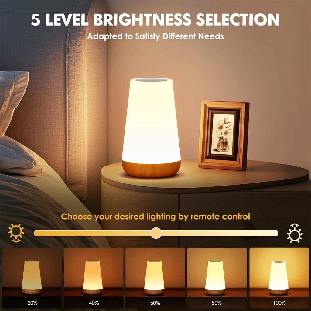 Luminária de Luz Noturna LED 13 Cores – Controle de Toque 360° e Bateria Recarregável