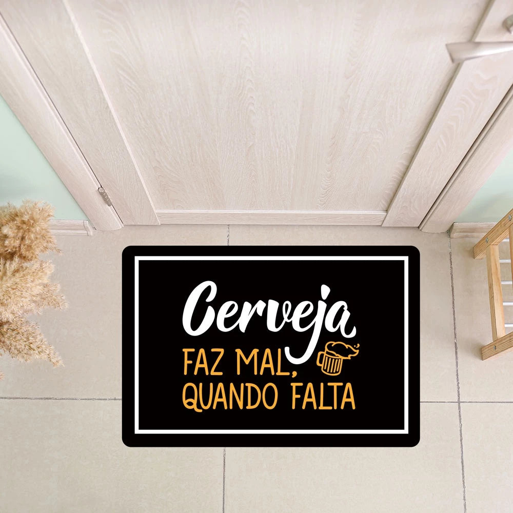 Tapete Capacho de Porta Bem-Vindo 40x60cm – Estampas Modernas e Base Antiderrapante