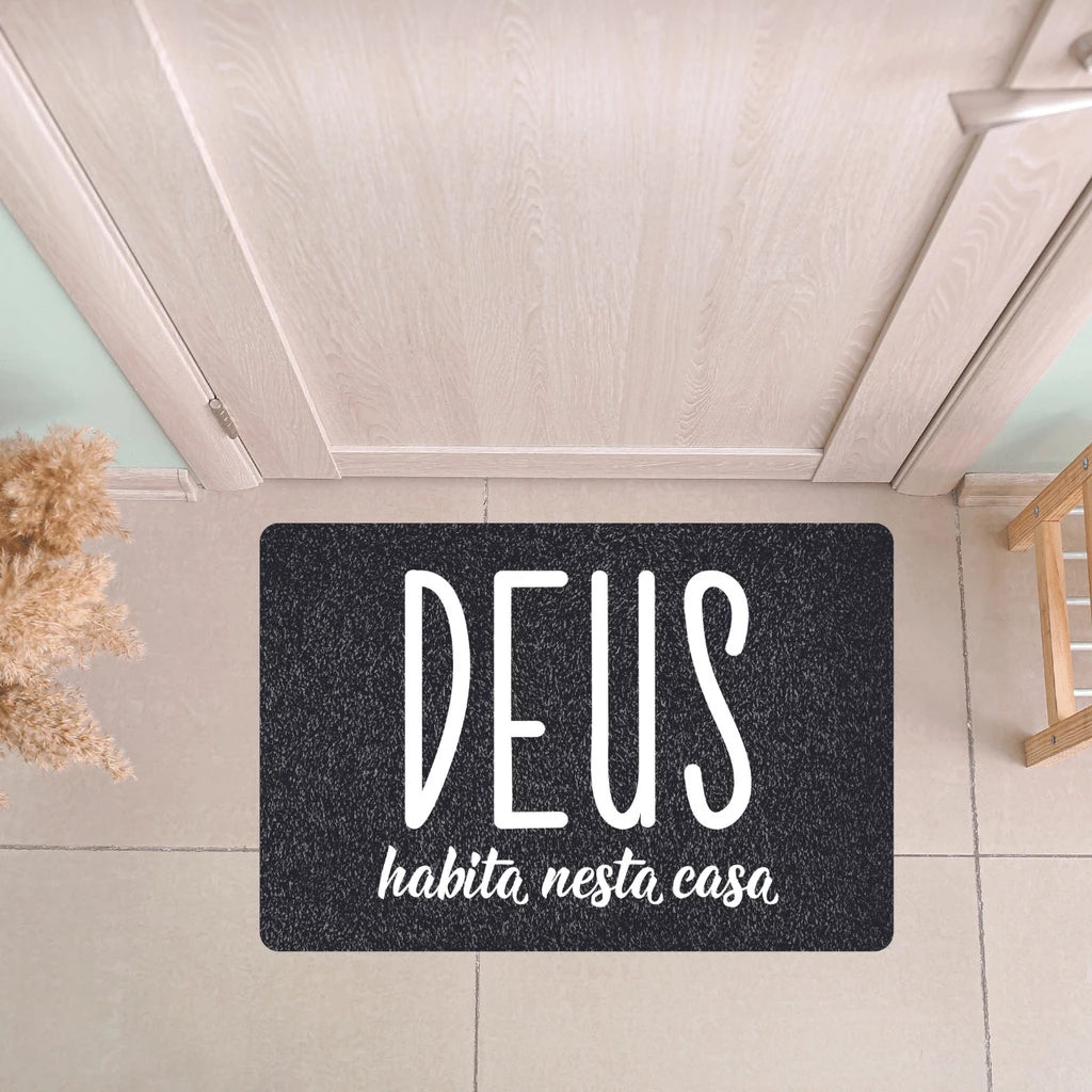 Tapete Capacho de Porta Bem-Vindo 40x60cm – Estampas Modernas e Base Antiderrapante