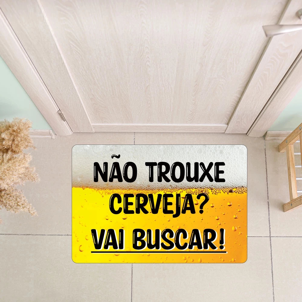 Tapete Capacho de Porta Bem-Vindo 40x60cm – Estampas Modernas e Base Antiderrapante
