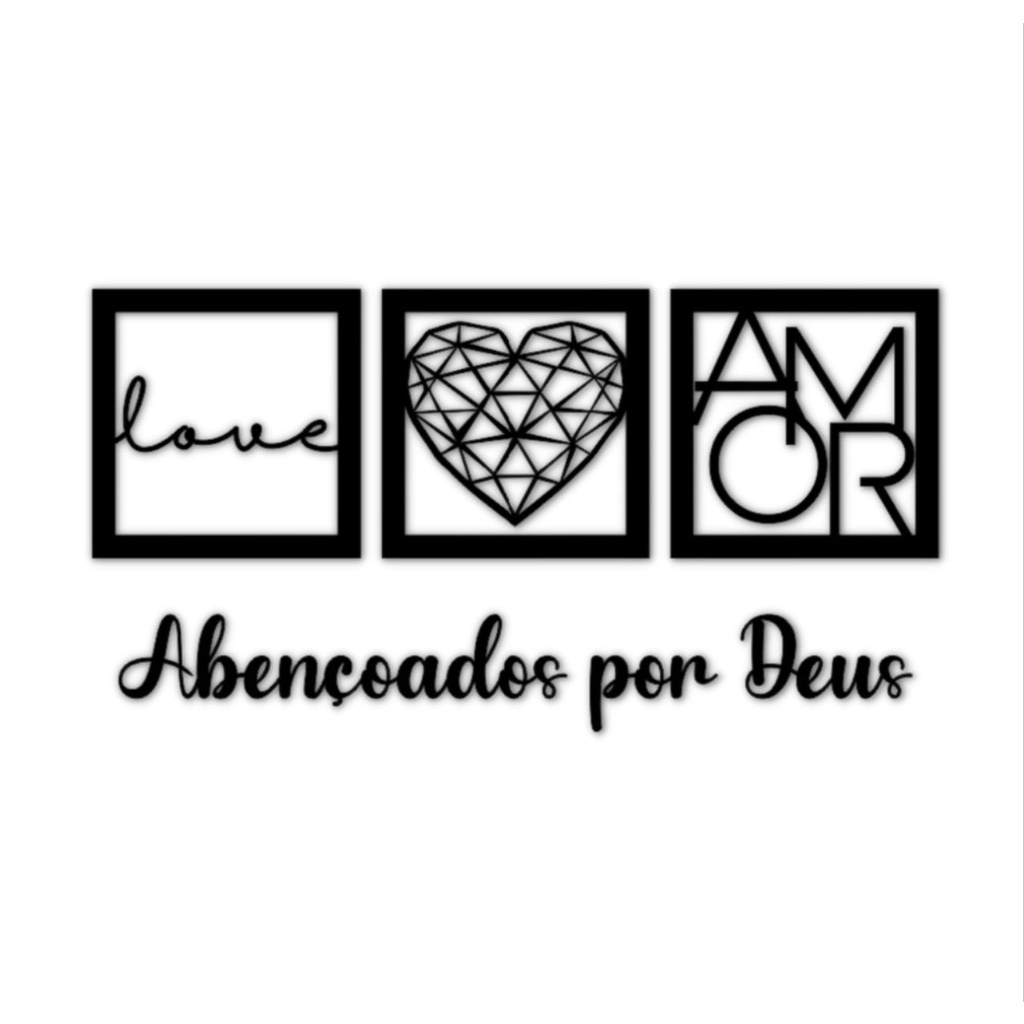 Decoracao de Quarto Kit Quadros Decorativos + Frase Abençoado por Deus PROMOÇÃO Linha premium PROMOÇÃO