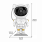Projetor Luz Led Astronauta Galáxia Estrelas Nebulosa Iluminação Noturna Luminária Lâmpada Divertida Controle USB