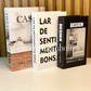 Kit 3 Caixas Livro Decorativo – Porta Objetos Multiuso