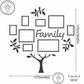 Quadro em Mdf Family Grande Arvore Decorativa com Porta Retratos Personalizável Decoração de Parede PROMO BLACK