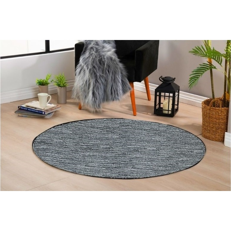 Tapete Redondo Estampado 1,20m x 1,20m Antiderrapante – Conforto e Estilo para sua Casa