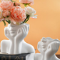 Vaso Rosto Menina Moderna Cachepot em Gesso – Estilo Nórdico Minimalista