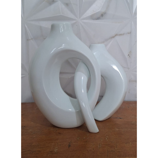 Kit Dupla Vaso Monaco Decoração Casa Sala Escritório