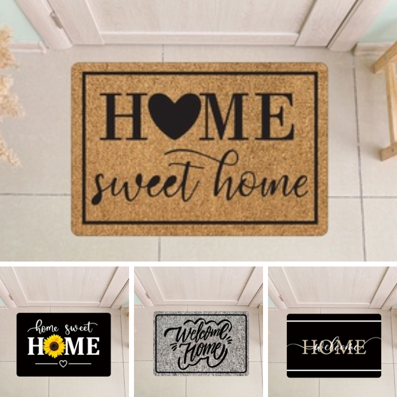 Tapete Capacho de Porta Bem-Vindo 40x60cm – Estampas Modernas e Base Antiderrapante