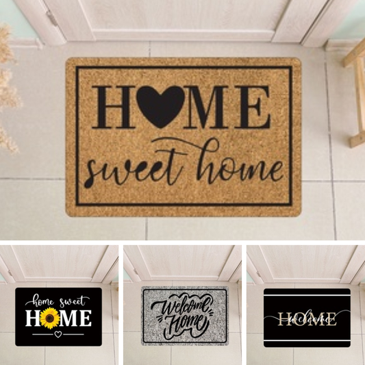 Tapete Capacho de Porta Bem-Vindo 40x60cm – Estampas Modernas e Base Antiderrapante