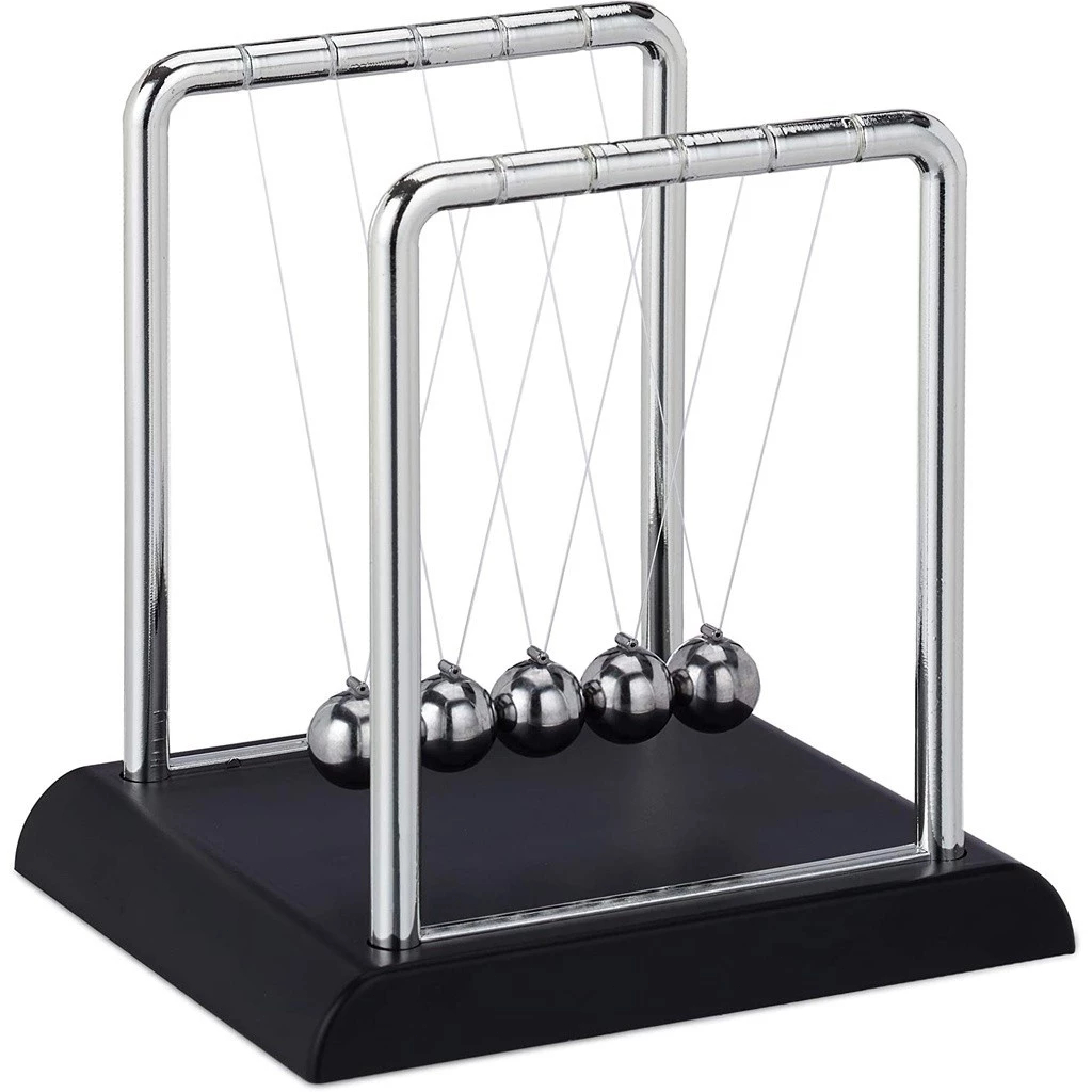 Pêndulo de Newton Decorativo – Bolas de Equilíbrio Clássico