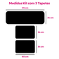 Kit 3 Tapetes Antiderrapantes para Cozinha – Ramos e Folhas