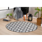 Tapete Redondo Estampado 1,20m x 1,20m Antiderrapante – Conforto e Estilo para sua Casa